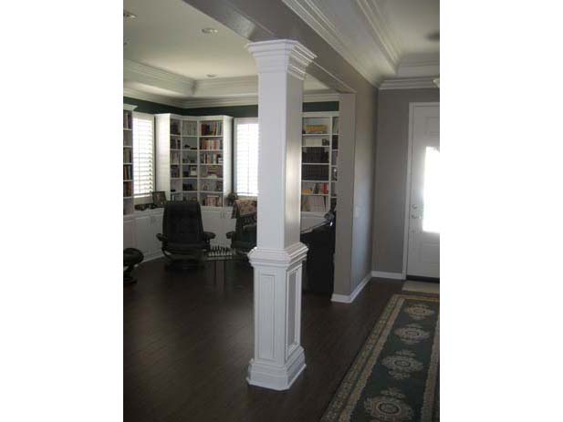 wainscotting and coffered ceilings