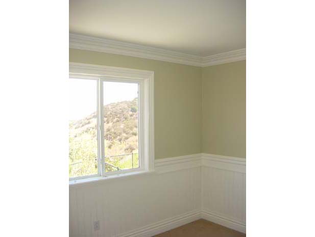 wainscotting and coffered ceilings