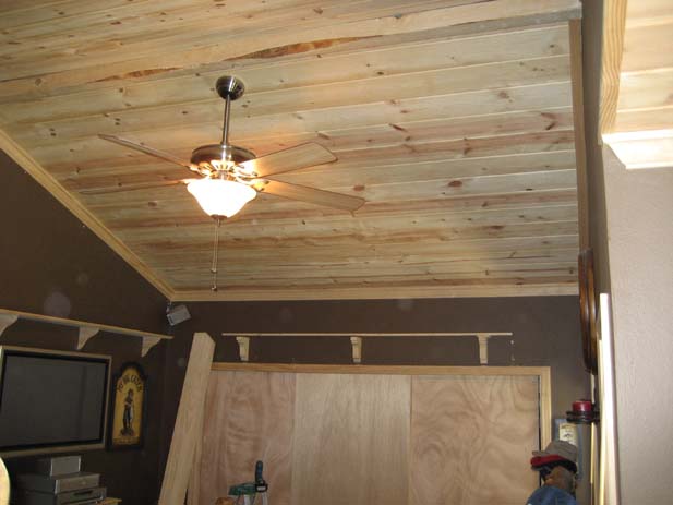 wainscotting and coffered ceilings