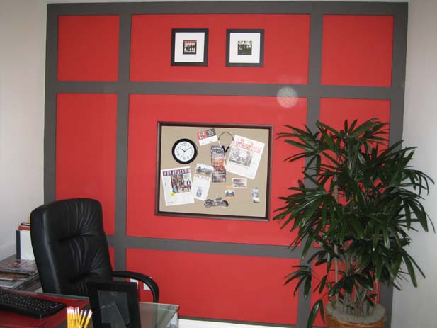 wainscotting and coffered ceilings